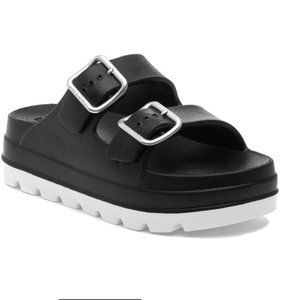 J/Slides SIMPLY B EVA Platform Slide Buckle Sandals